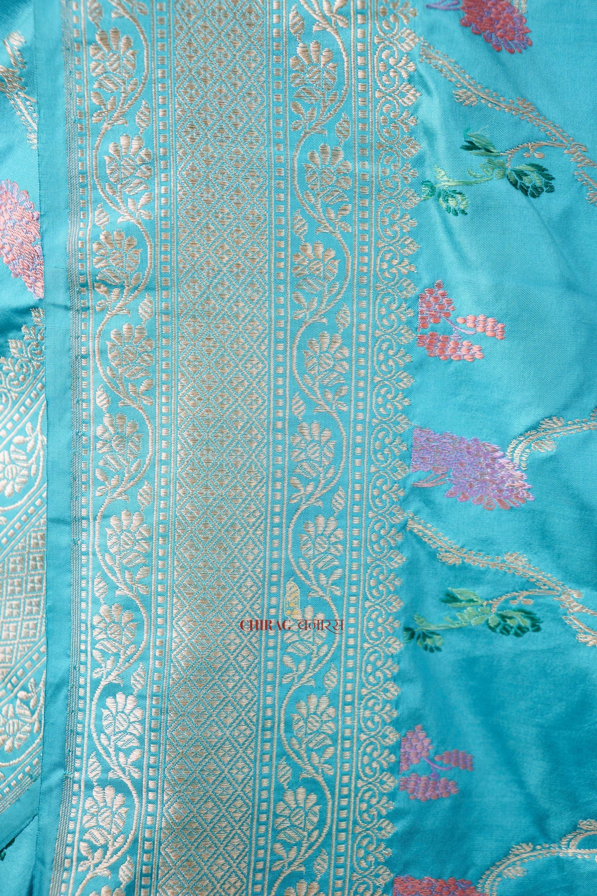 Pure Katan Silk Handloom Kadhua Saree with Meenakari Motif