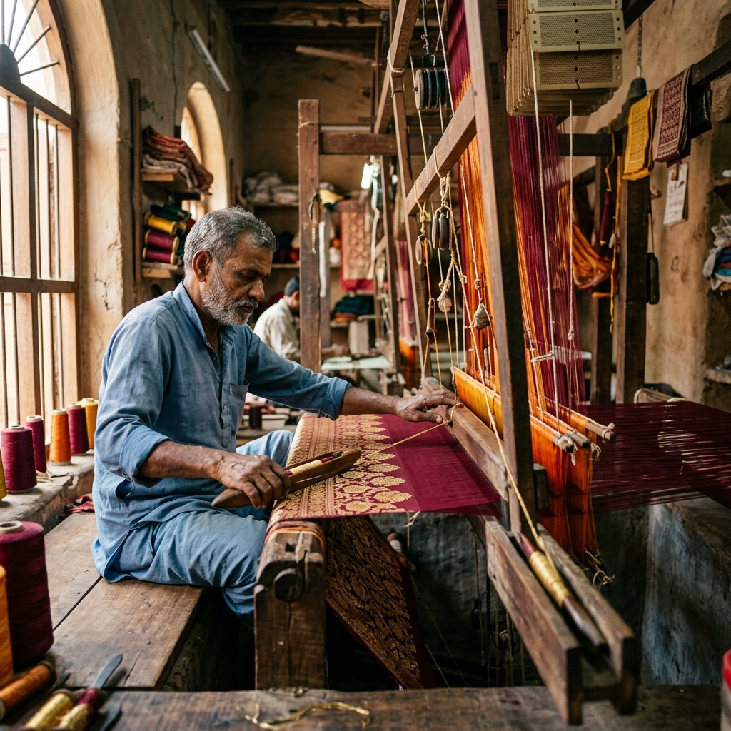 Heirlooms woven on Varanasi pit looms