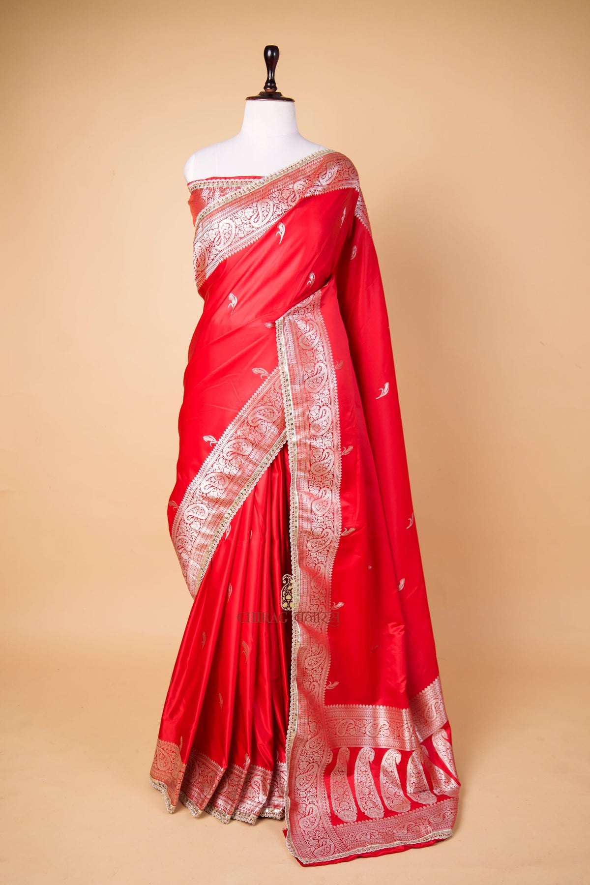 Mashru Katan Silk with Gota Border Saree