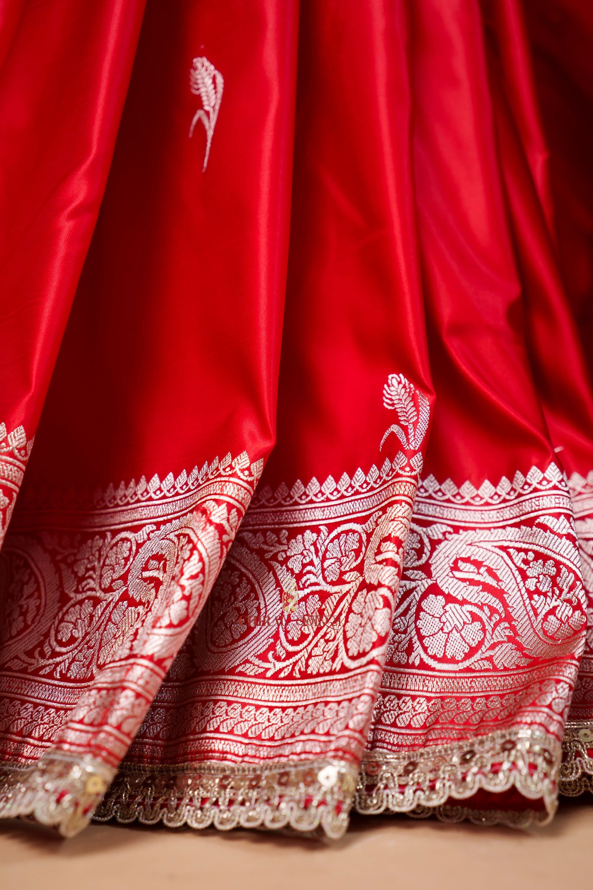 Mashru Katan Silk with Gota Border Saree