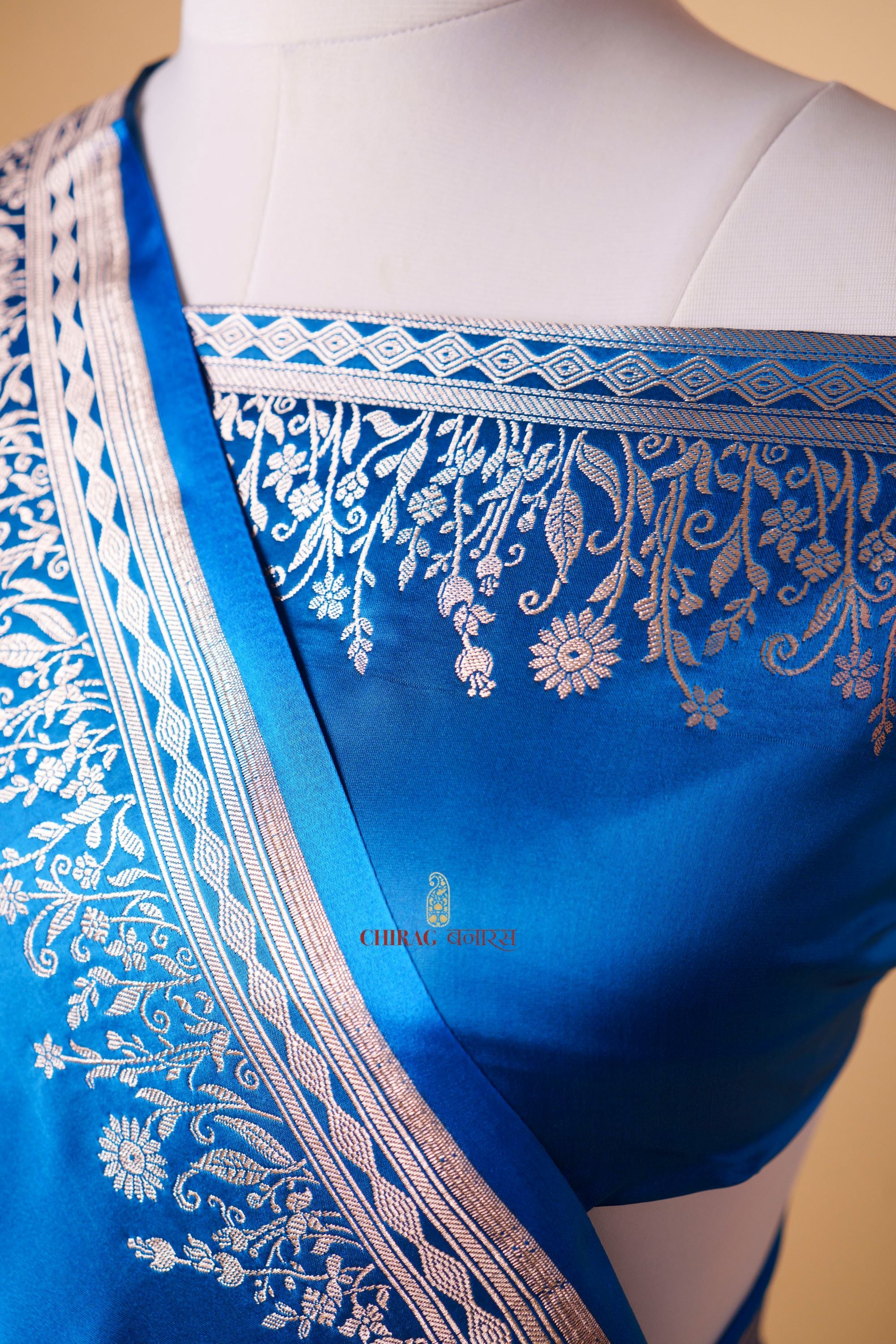Mashru Katan Silk Minakari Designer Work Saree