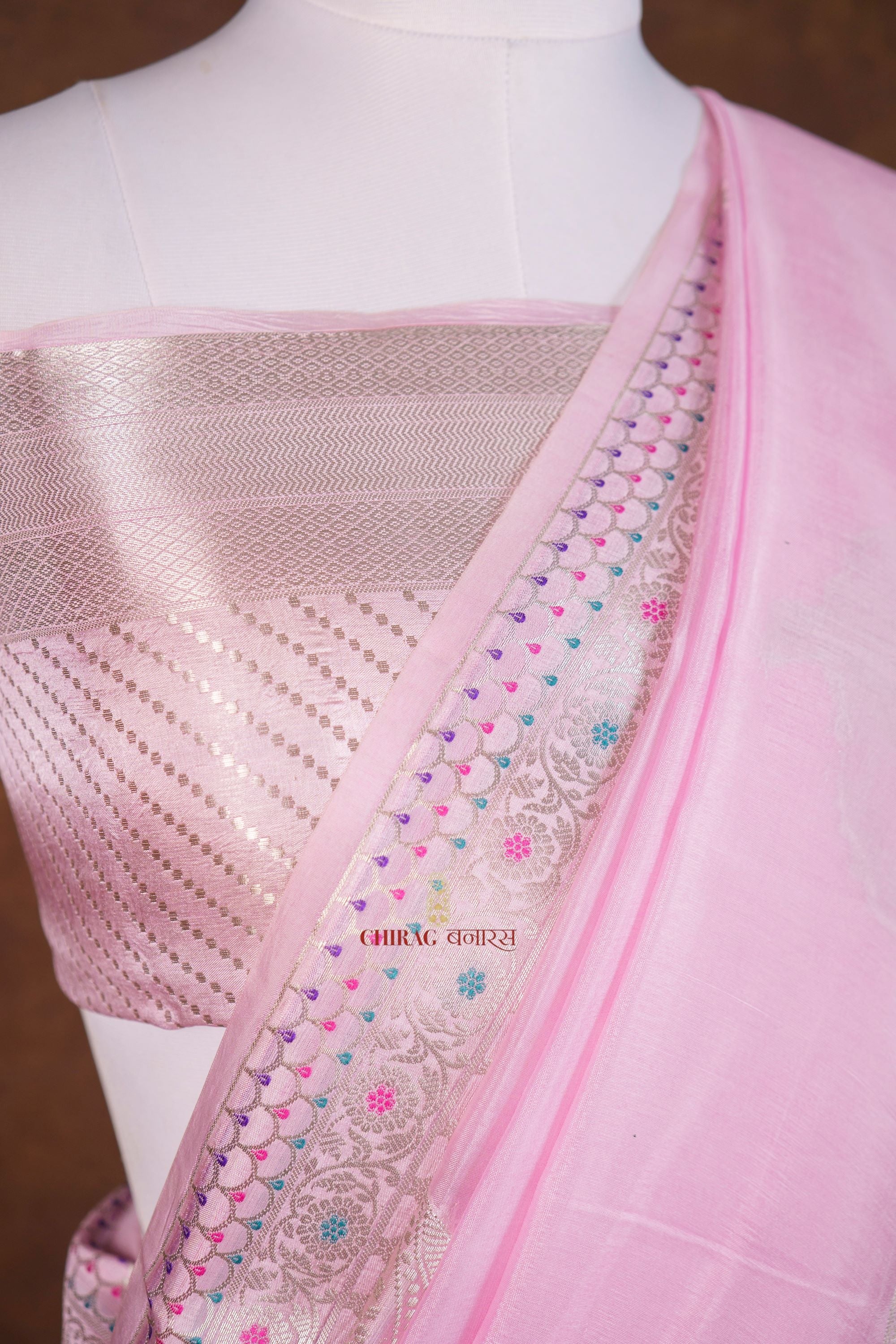 Pure Mango Silk Buta Design Saree