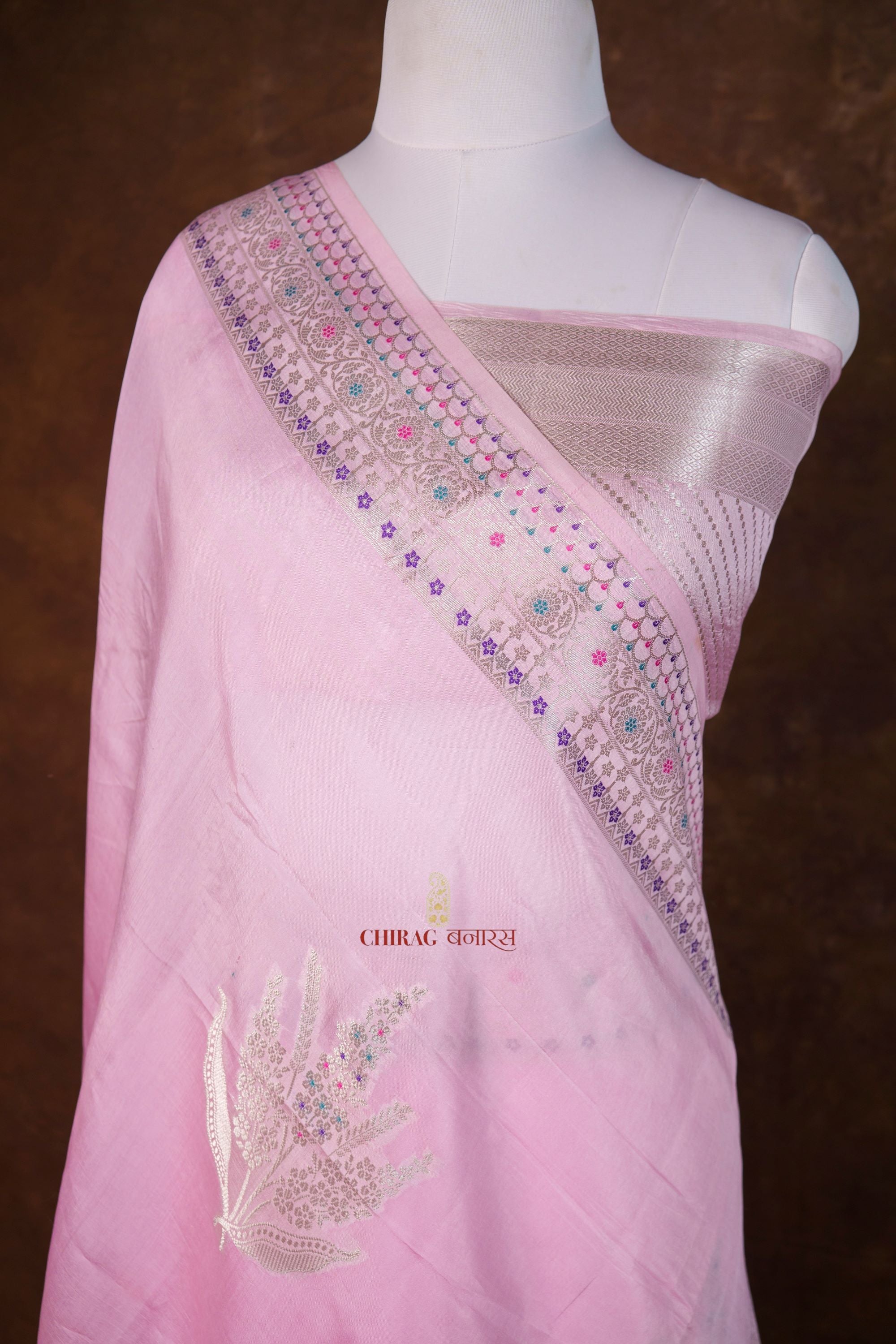 Pure Mango Silk Buta Design Saree
