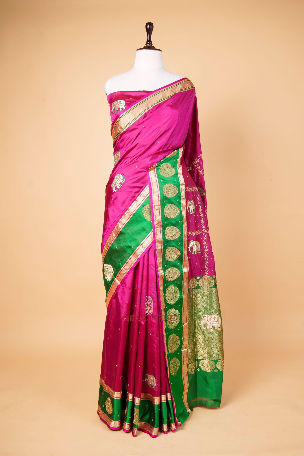 Pure Katan Silk Hand Work Saree
