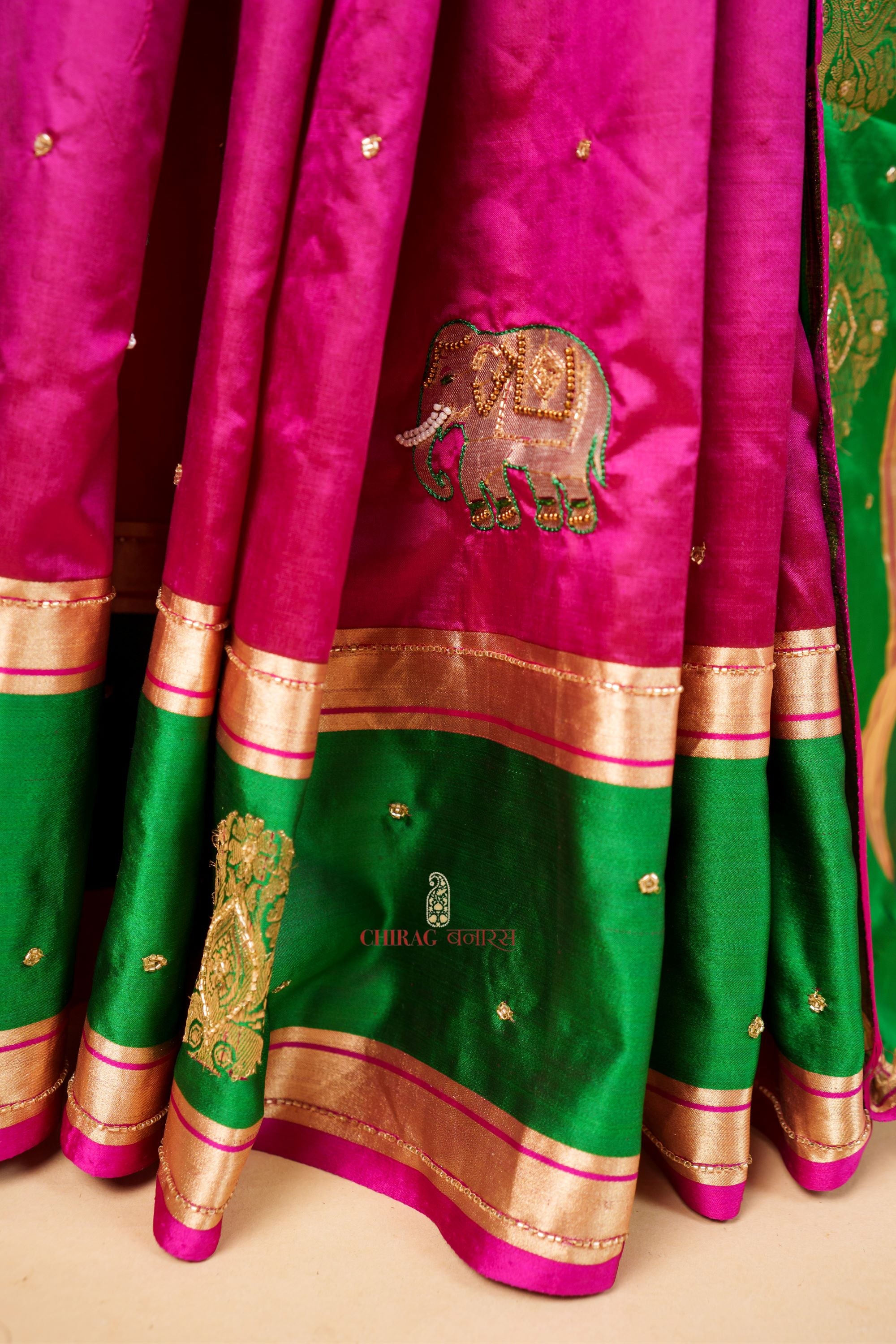 Pure Katan Silk Hand Work Saree