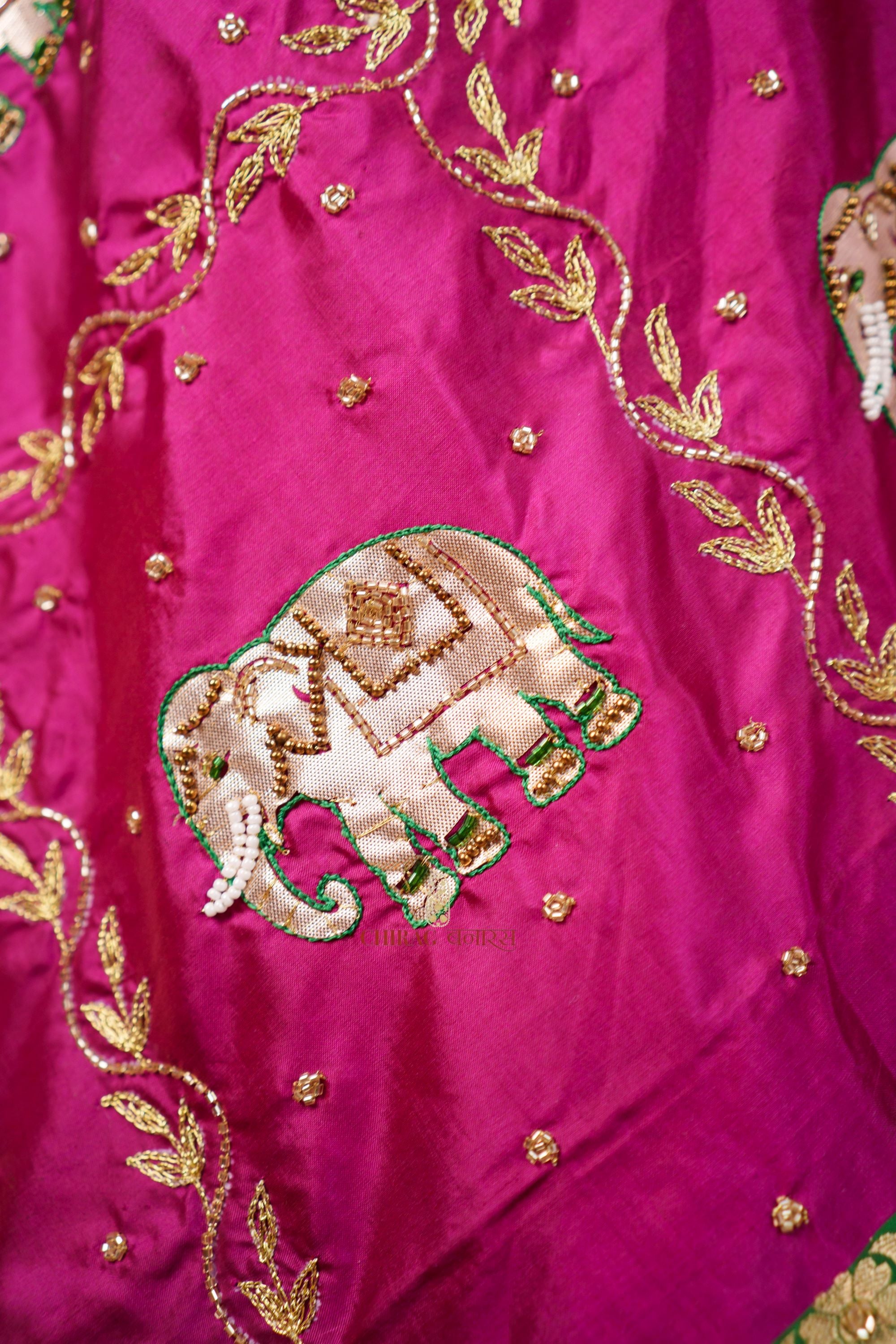 Pure Katan Silk Hand Work Saree