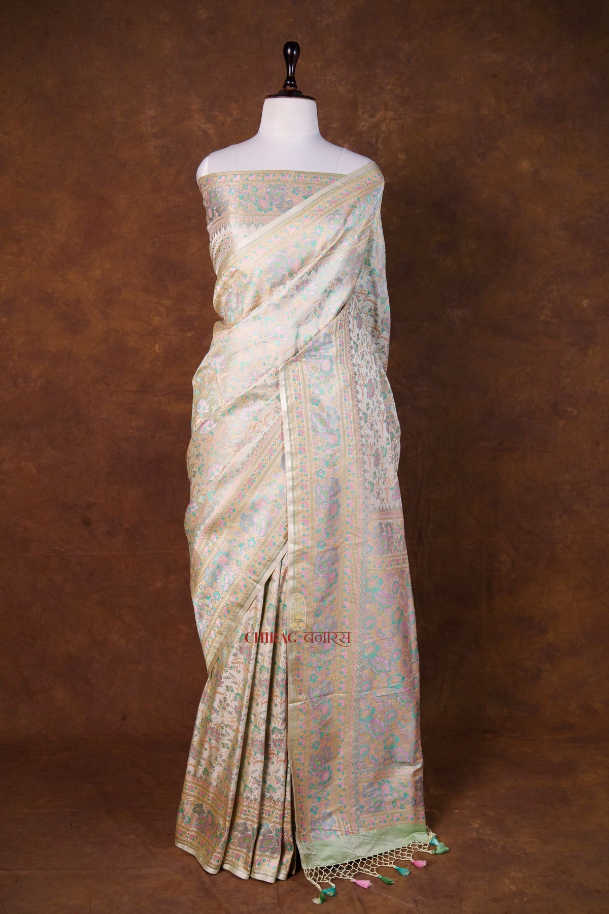 Jamewar Pure Katan Silk Tanchhoi Saree
