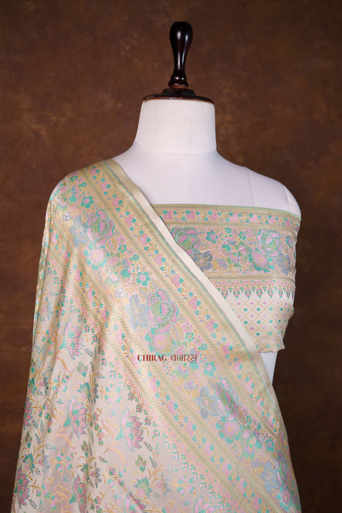 Jamewar Pure Katan Silk Tanchhoi Saree