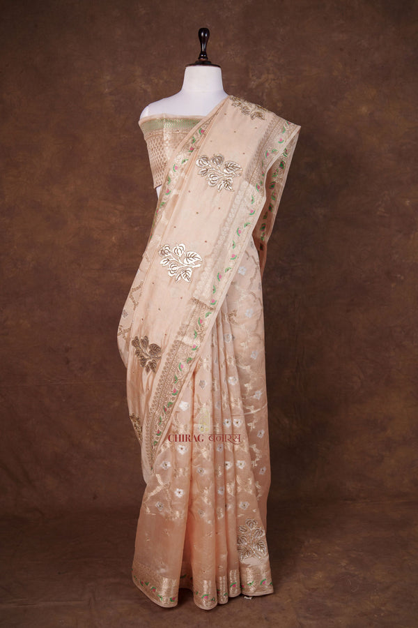 Pure Mango Silk Designer Embroidery Saree