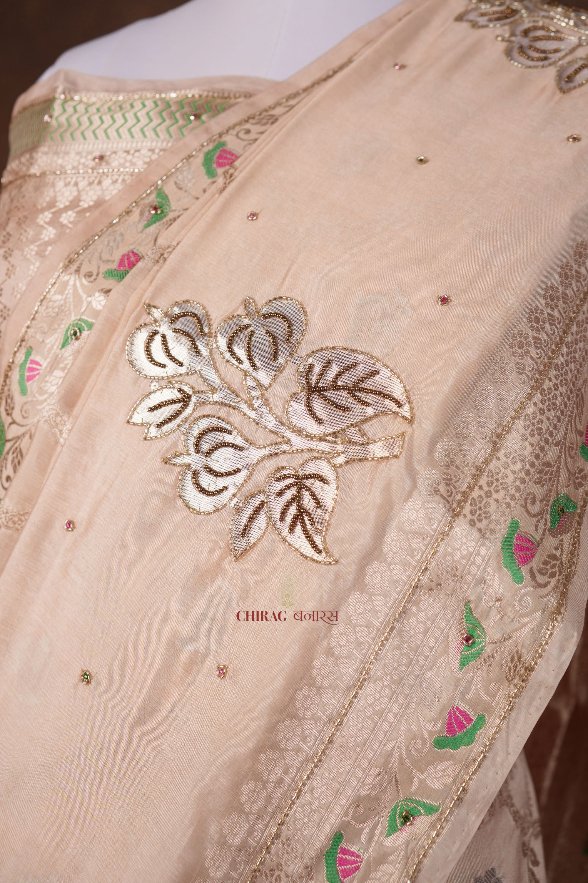 Pure Mango Silk Designer Embroidery Saree