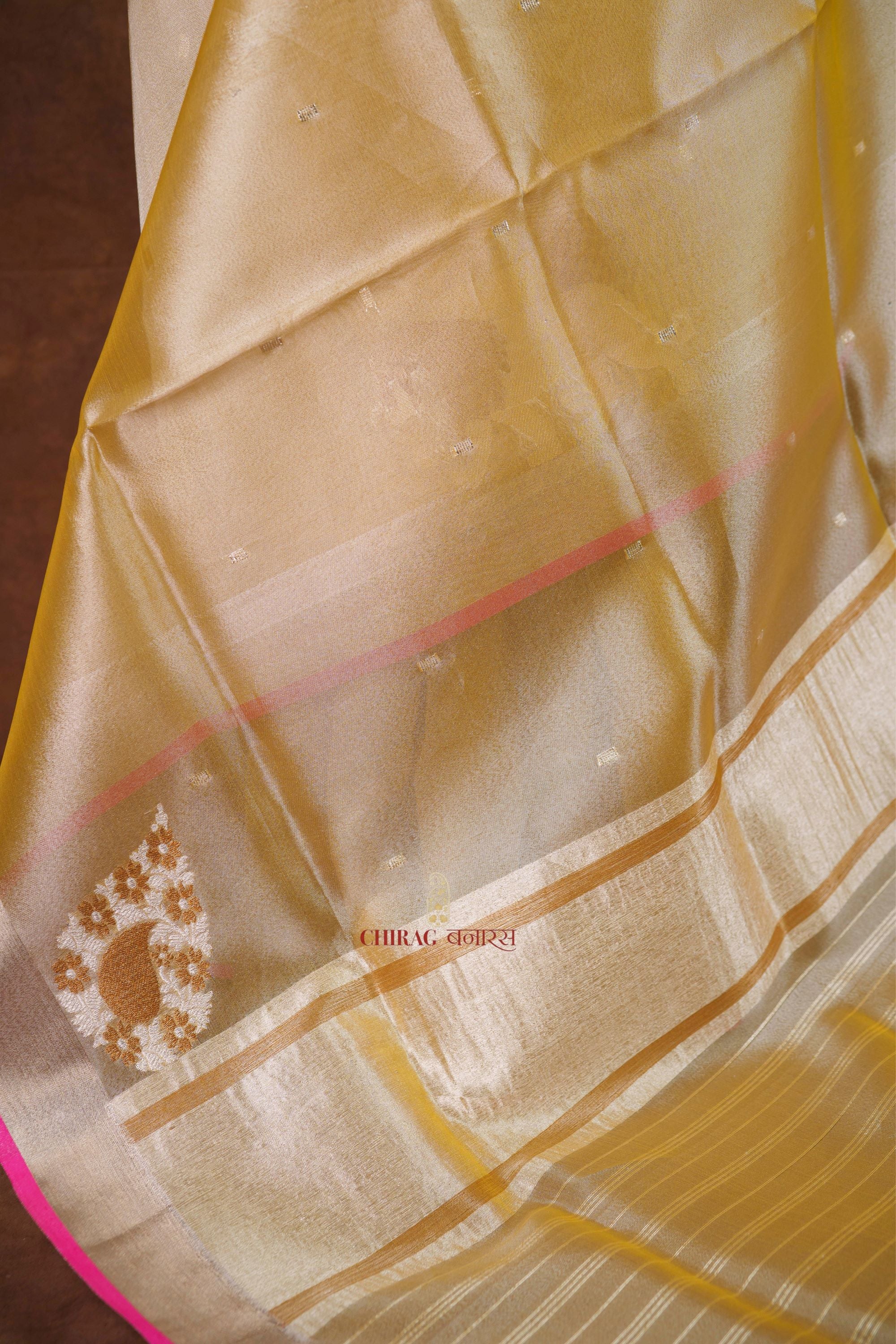 Tissue Golden Lion Kadhua Saree