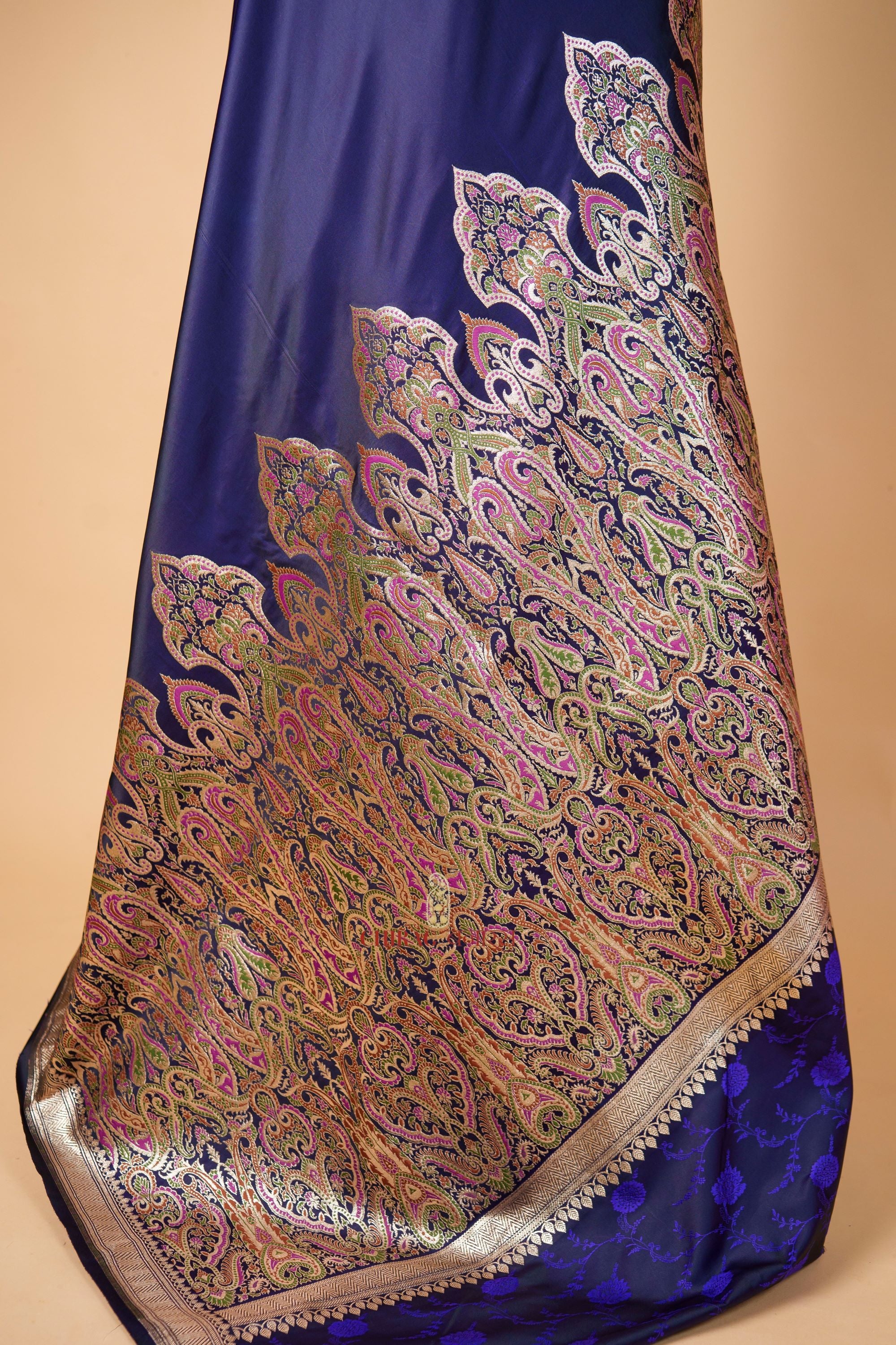 Katan Silk Saree Heavy Anchal Weave Saree