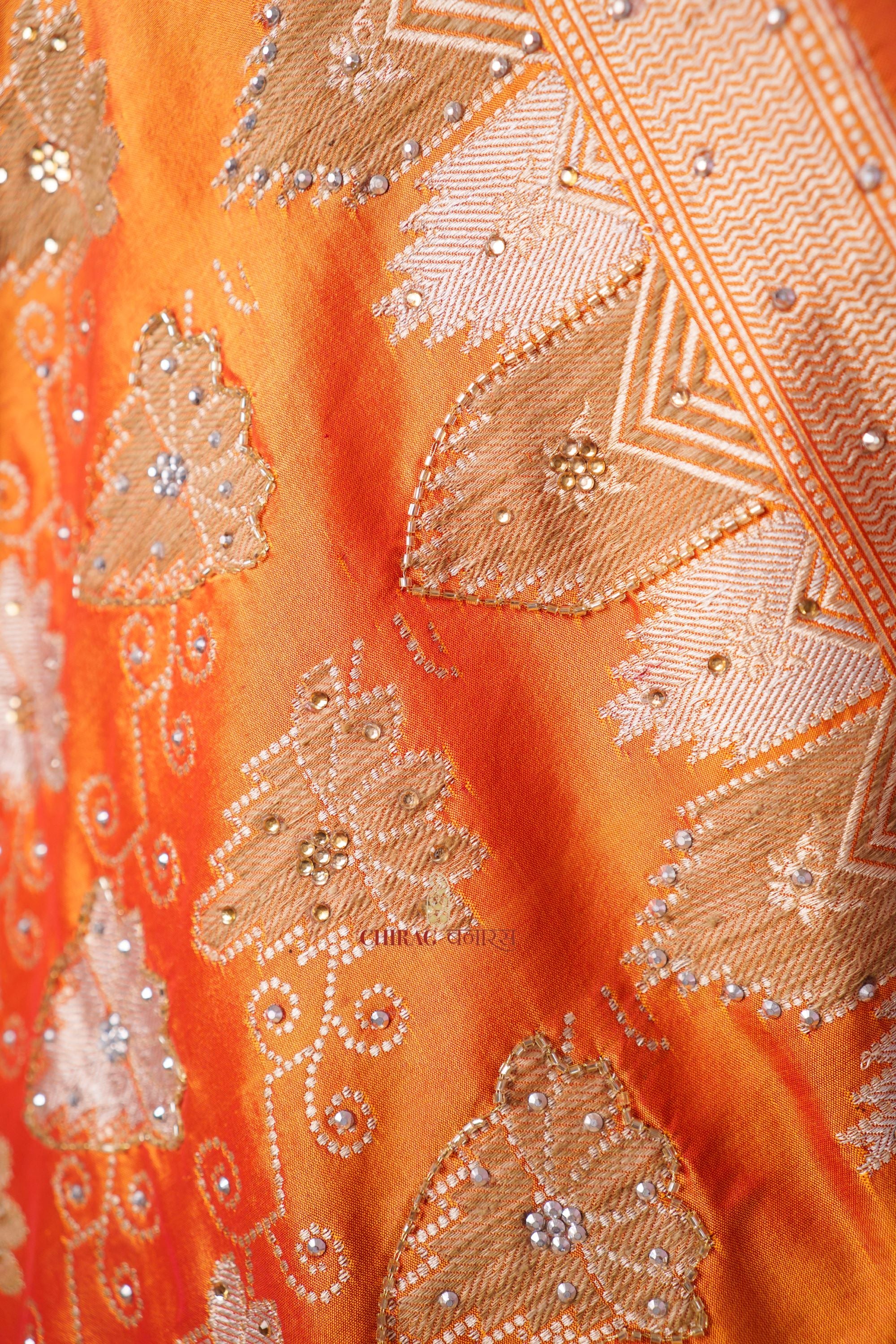 Pure Kadhua Handloom Saree Designer Hand Embroidery Zardozi Work Saree