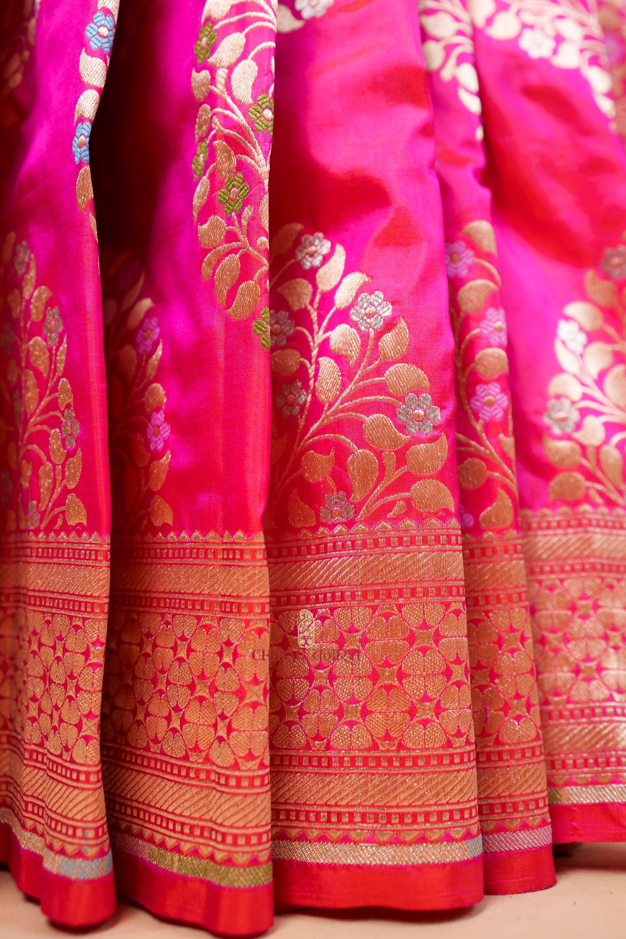 Pure Katan Silk Different Colours Meenakari Buta Design Saree