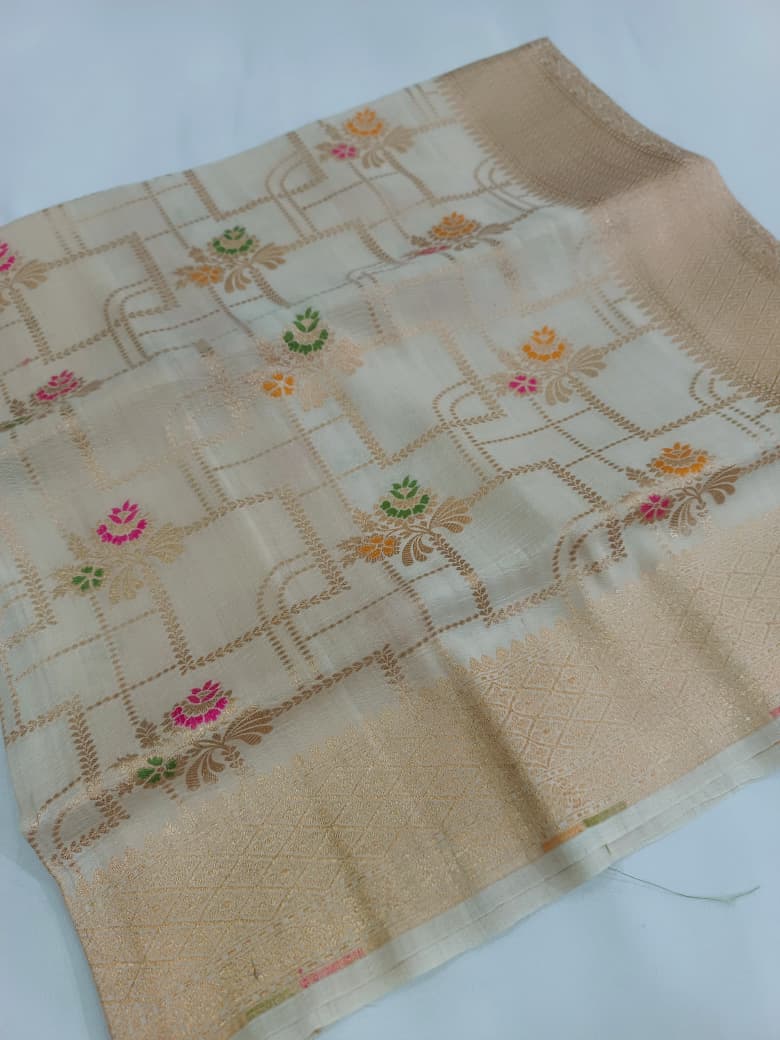 Pure Munga Silk Minakari Handloom Saree