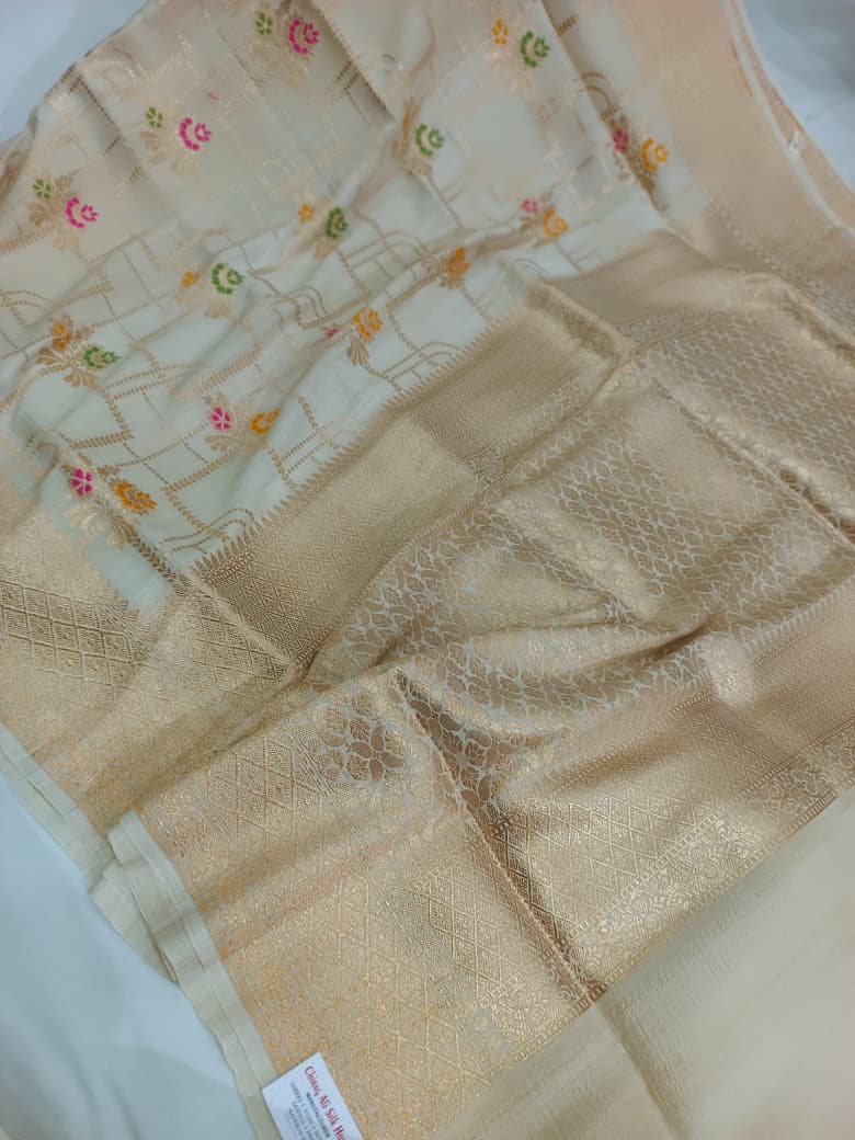 Pure Munga Silk Minakari Handloom Saree