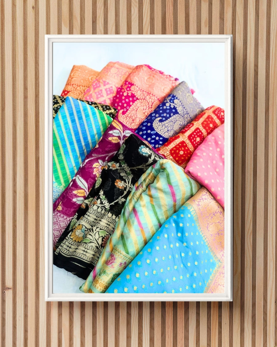 Pure Khaddi Chiffon Saree