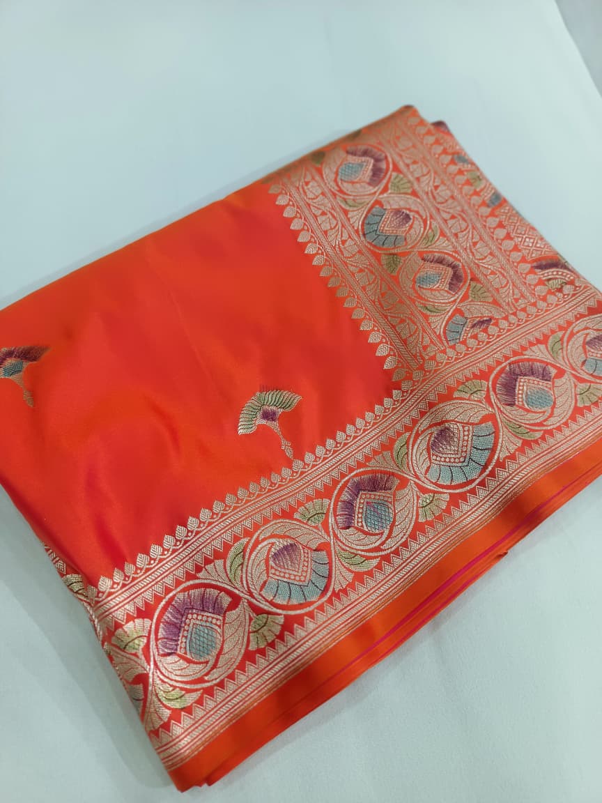 Katan Silk Saree Simple Shower