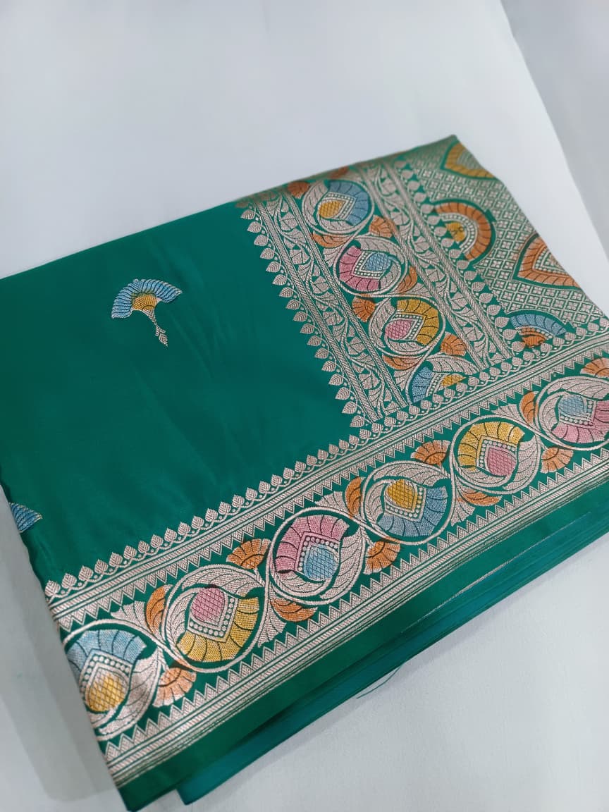 Katan Silk Saree Simple Shower