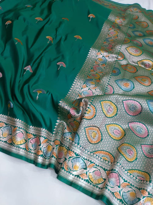 Katan Silk Saree Simple Shower