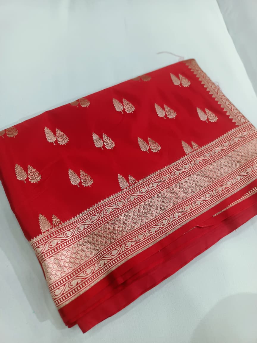 Katan Silk Saree Simple Shower