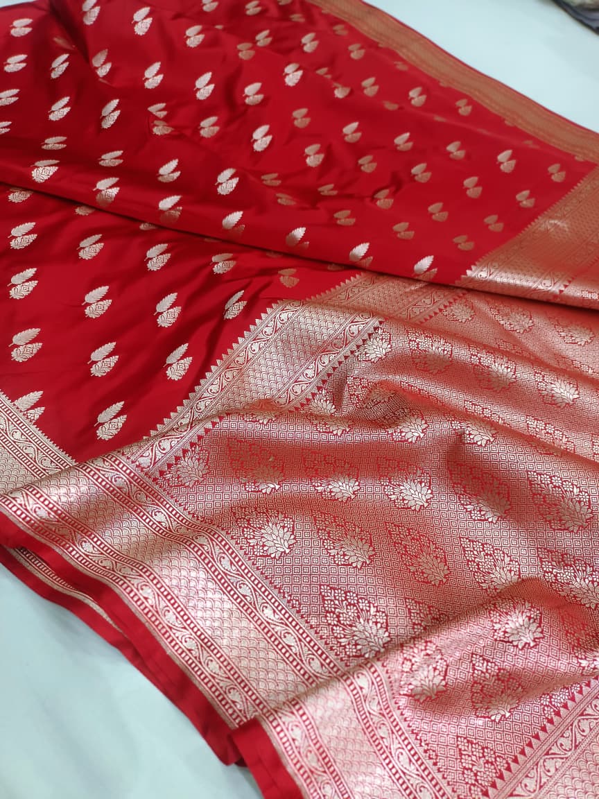 Katan Silk Saree Simple Shower