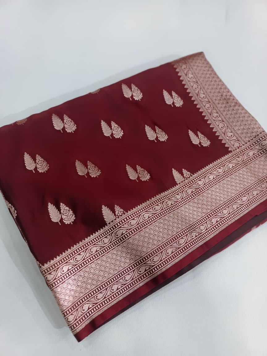 Katan Silk Saree Simple Shower