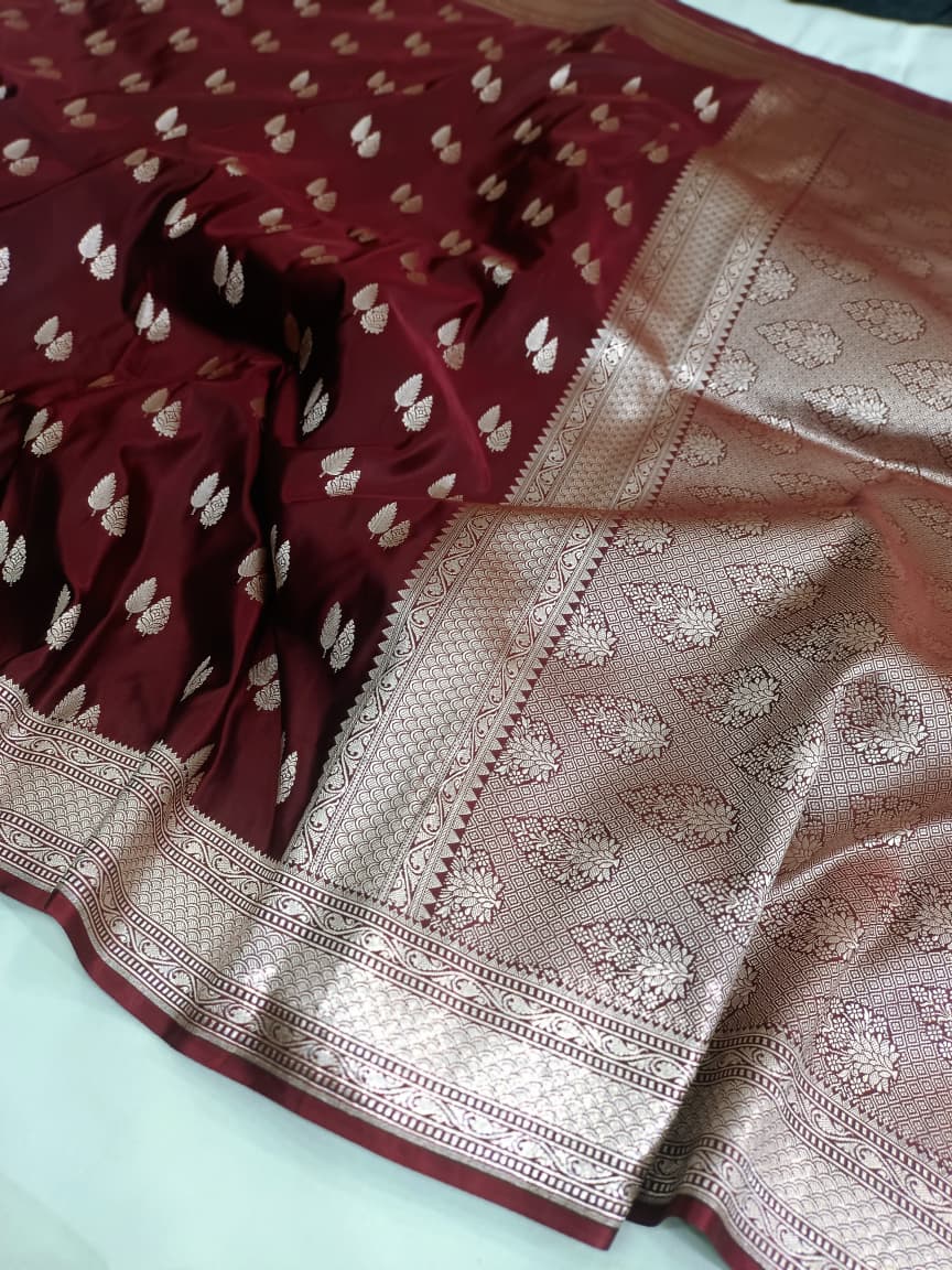 Katan Silk Saree Simple Shower