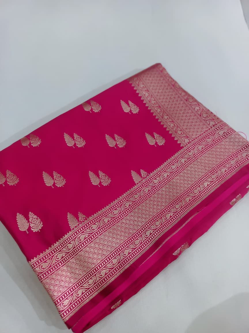 Katan Silk Saree Simple Shower