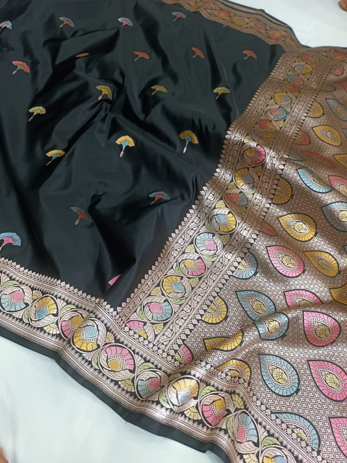 Katan Silk Saree Simple Shower