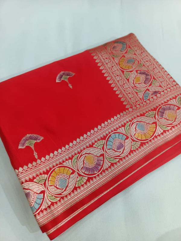 Katan Silk Saree Simple Shower