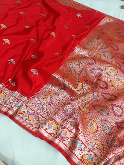 Katan Silk Saree Simple Shower