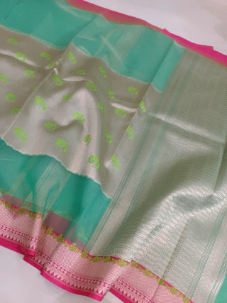 Kora Organza Silk Banarasi Border Saree