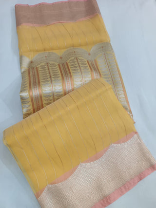 Kora Organza Silk Banarasi Border Saree