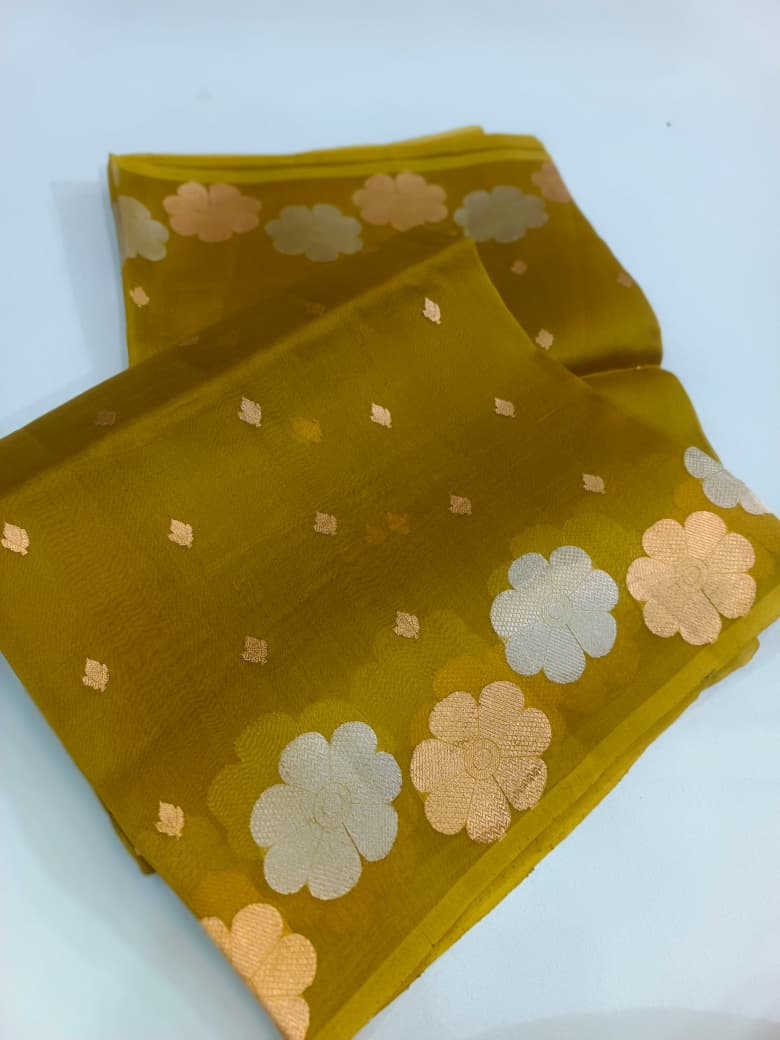 Pure Banarasi Kora Kadhua Silk Handloom Saree