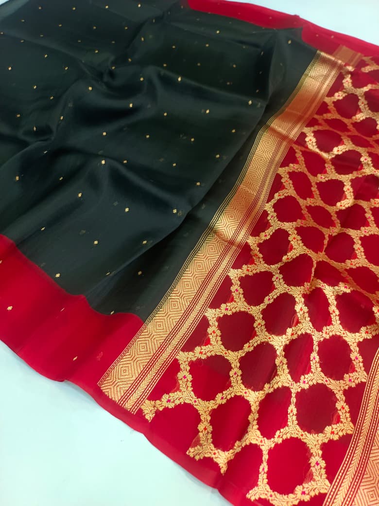Pure Banarasi Kora Kadhua Silk Handloom Saree