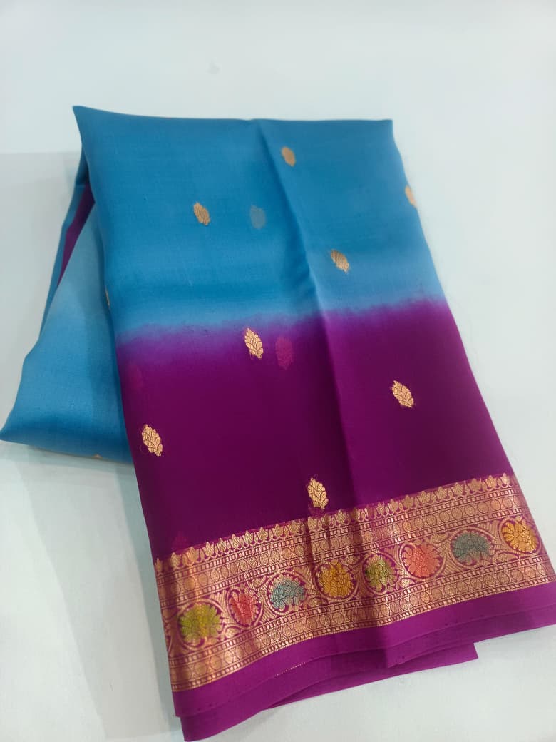 Pure Banarasi Kora Kadhua Silk Handloom Contrast  Saree