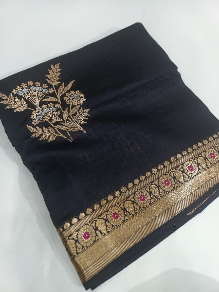 Pure Mango Silk Buta Design Saree