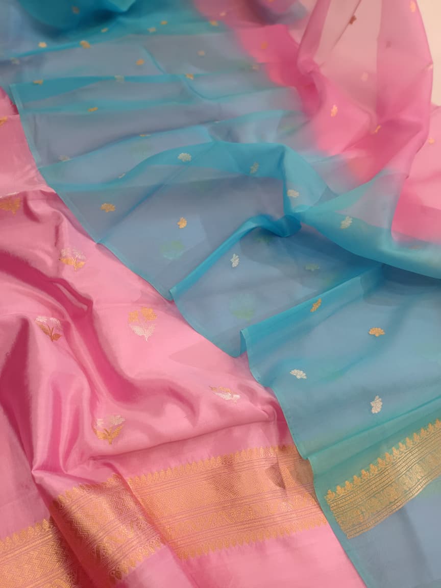 Pure Katan Silk Kadhua Handloom Suit 3 Pcs