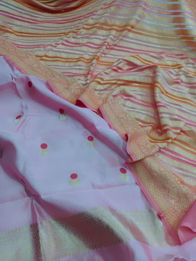 Pure Katan Silk Kadhua Handloom Suit 3 Pcs