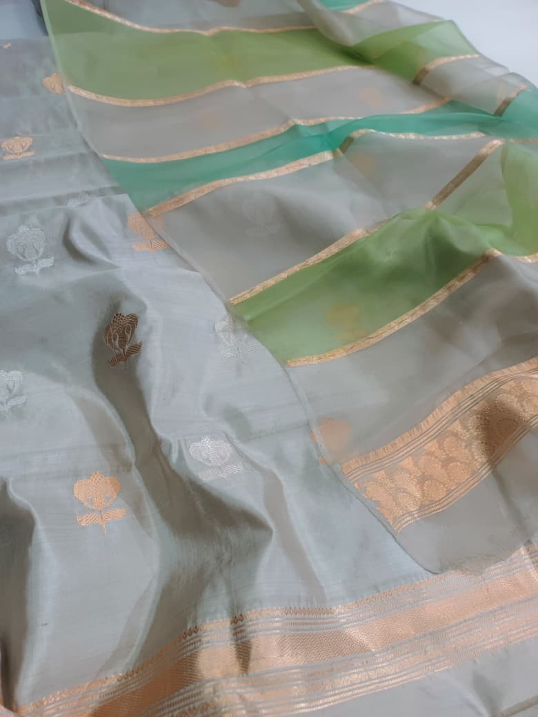 Pure Katan Silk Kadhua Handloom Suit 3 Pcs