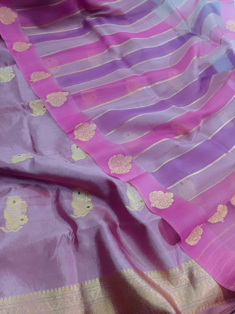 Pure Katan Silk Kadhua Handloom Suit 3 Pcs