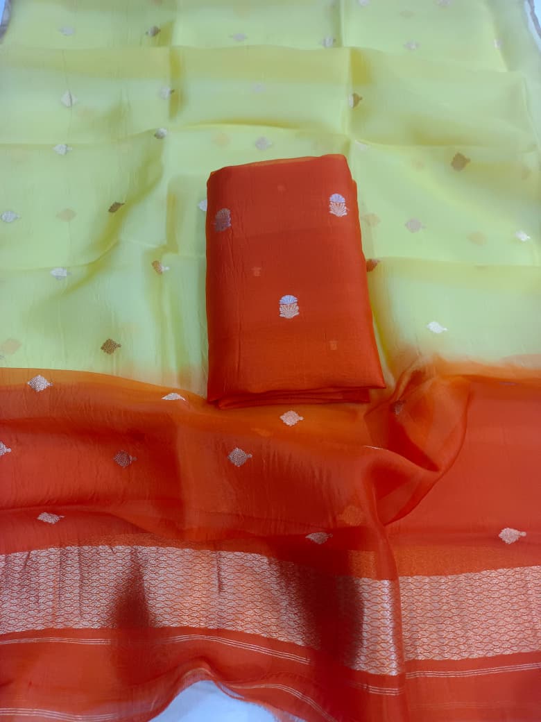 Pure Kora Kadhua Handloom Suit 3 Pcs
