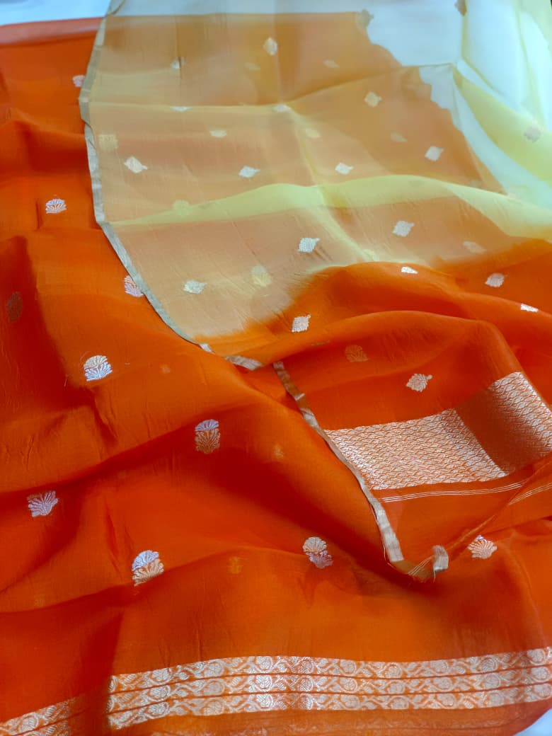 Pure Kora Kadhua Handloom Suit 3 Pcs