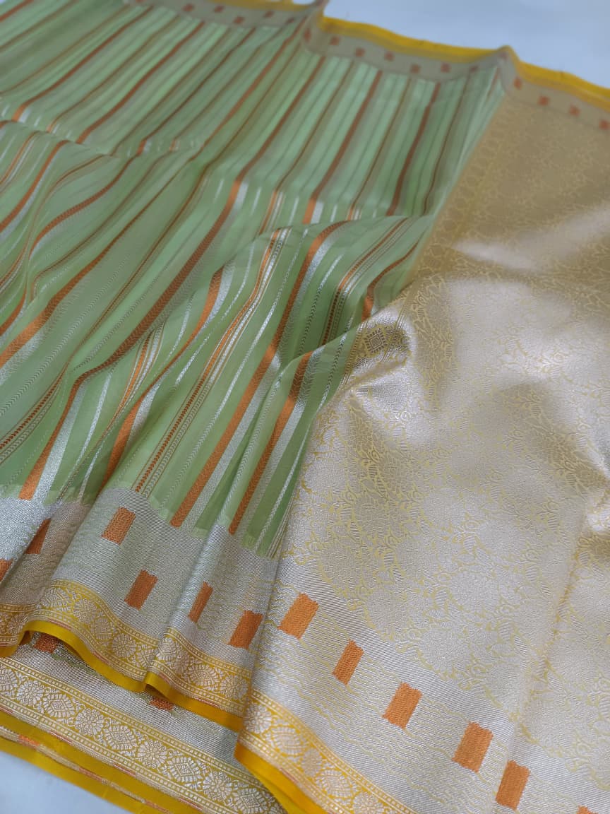 Kora Organza Silk Banarasi Border Saree