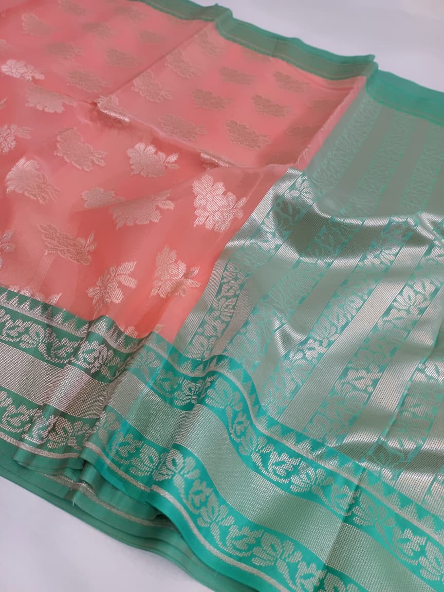 Kora Organza Silk Banarasi Border Saree