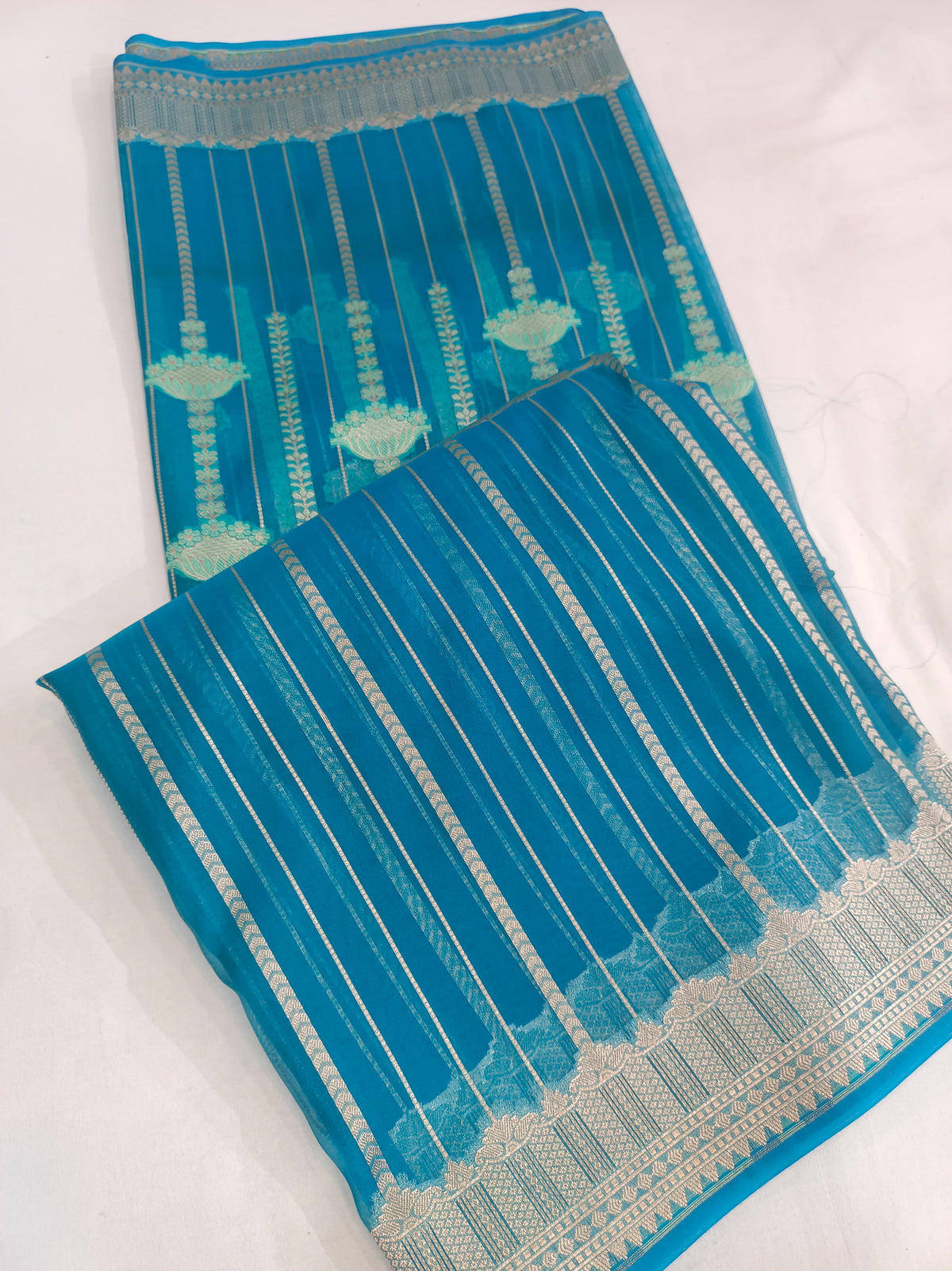 Kora Organza Silk Banarasi Border Saree