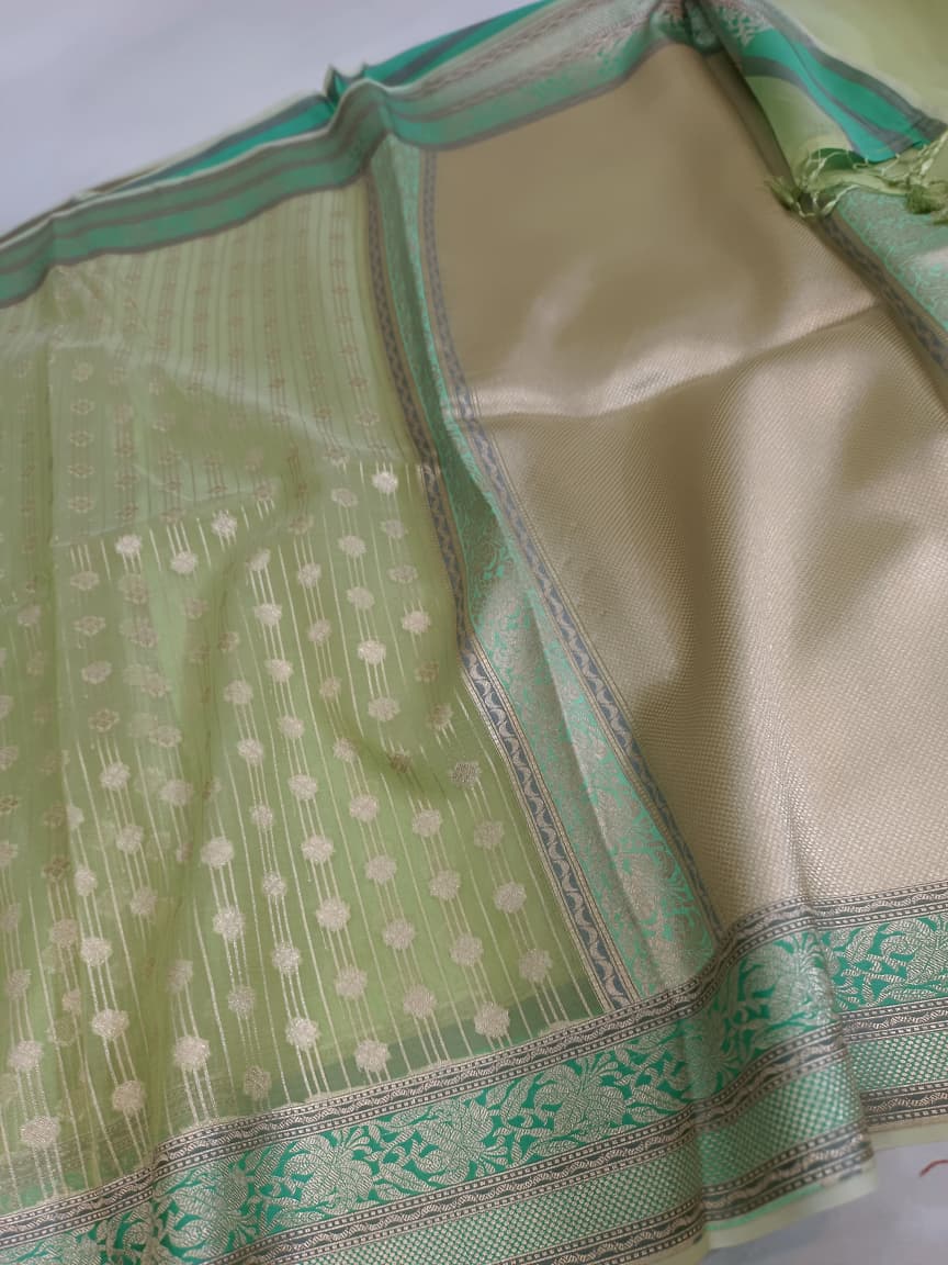 Kora Organza Silk Banarasi Border Saree
